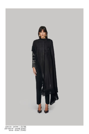 Art. 25786 Giacca/Jacket – Art. 25457 Pantalone/Pants – Art. 25462 Stola/Stole